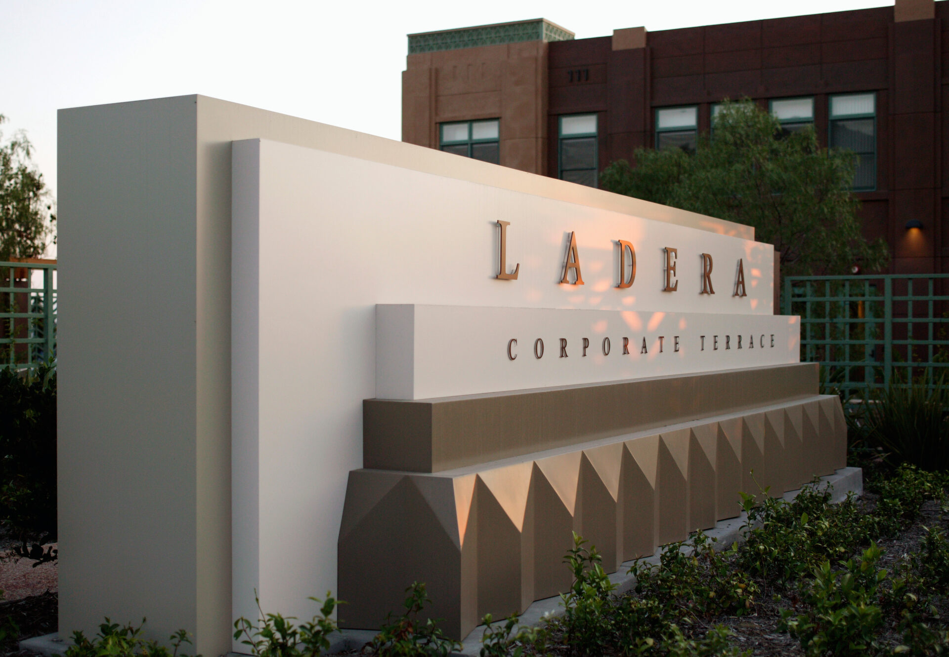 Ladera Corporate Terrace sign